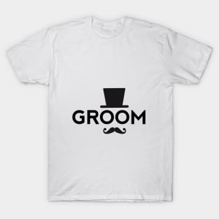 Groom t-shirt with hat and mustache T-Shirt
